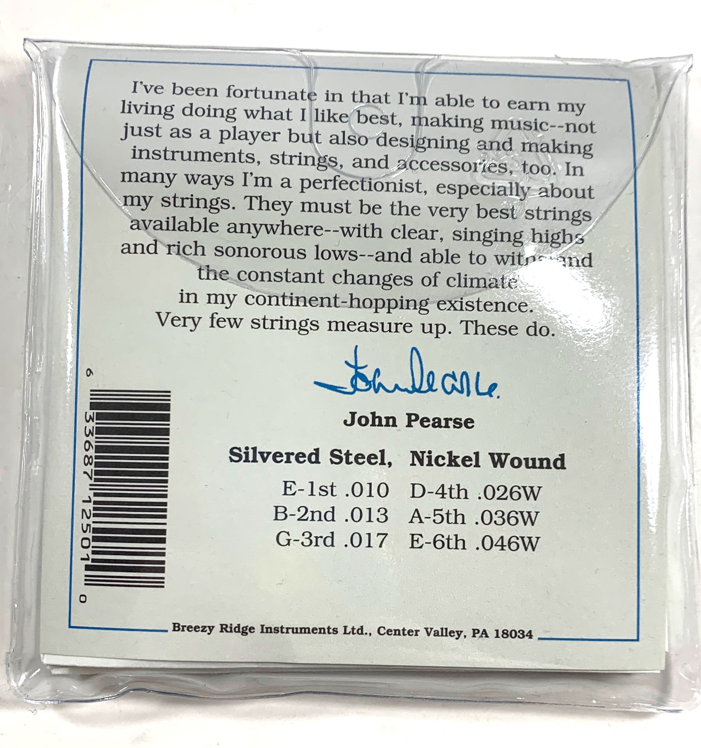 John Pearse Guitar Strings 5-Pack Electric EZ Bend Nickel Wound