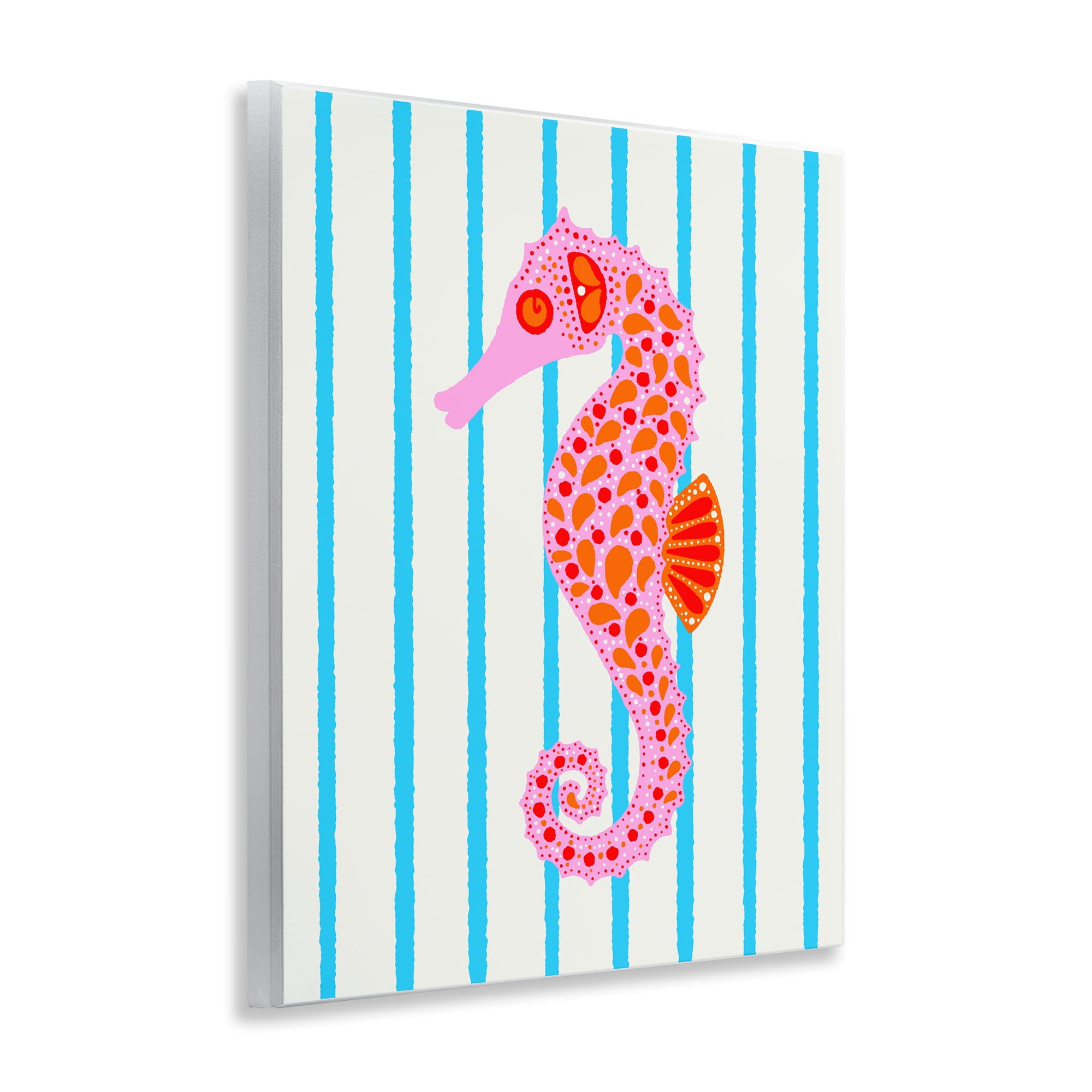 Stupell Industries Boho Seahorse on Stripes Wall Plaque Art, design by Indira Prieto | IndySign