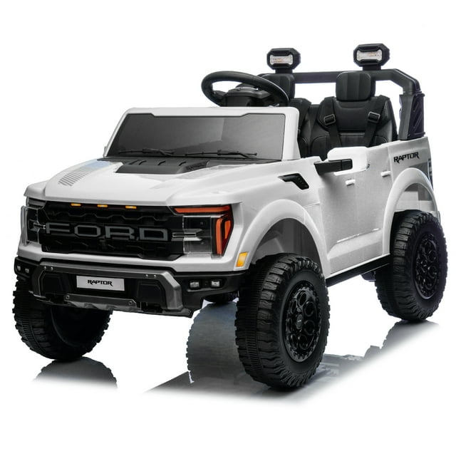 VOLTZ TOYS Licensed Ford F-150 Raptor 24V 2-Seater Ride-On Truck for Kids – Dual 45W Motors, Remote Control, LED Lights & Music