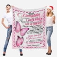 thumbnail image 2 of LHSHID Personalized Custom Name Message Text Blanket from Dad & Mom to My Daughter Never Forget How Much I Love You Throw Blanket, 2 of 6