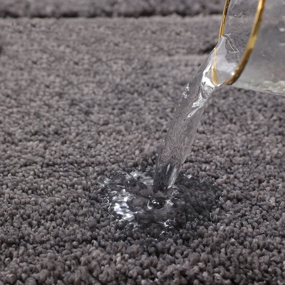 Soft Bathroom Rugs Absorbent Non-Slip 20" x 32" Dark Gray Fluffy Microfiber Bath Mats Machine Washable