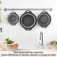 thumbnail image 3 of Collapsible Colander Set 4 Pack (3/4/6 QT) with Over-Sink Water Draining Base, Food Strainers And Colanders with Handles for Draining Pasta/Rinsing Vegetables, Fruit and Rice (White-Gray), 3 of 9