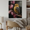 thumbnail image 2 of Designart "Yellow Bird Amid Cherry Blossoms IV" Animals Print on Natural Pine Wood, 2 of 5