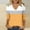 Yellow, variant on YHAJDS Womens Topss Color V Neck 3/4 Sleeves Roomy Casual Spring Summer Blouses for