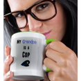 thumbnail image 2 of 3drose, My Grandpa Is a Cop Phrase Blue with Grey Background, 15oz Two-tone Green Mug, 2 of 6