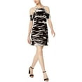 thumbnail image 3 of Bar Iii Womens Printed Cold-Shoulder Bodycon Dress, 3 of 3