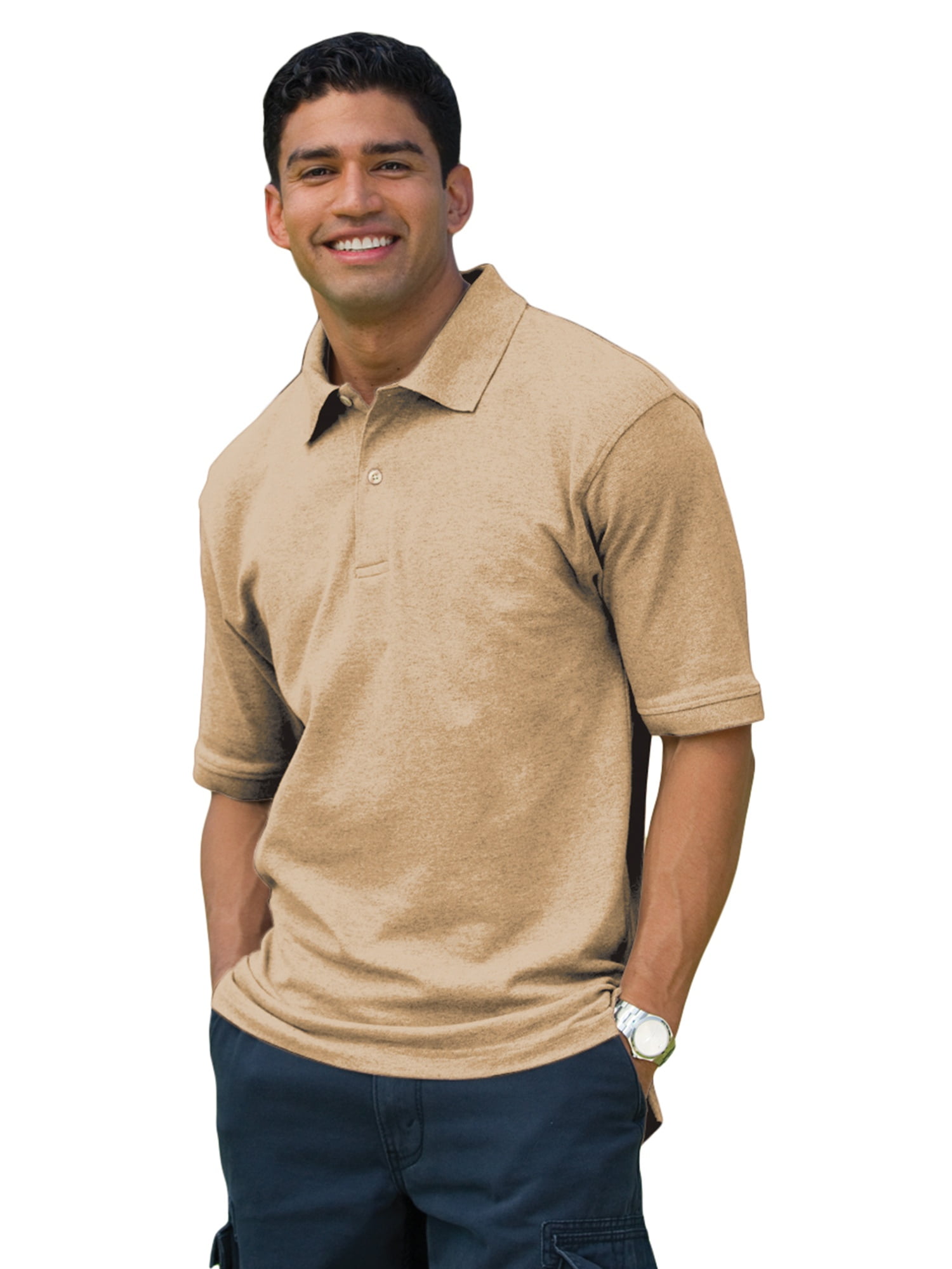 Mens T-Shirt Stylish Pique Short Sleeve Color Stitching Mesh Polo Shirt 