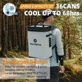 thumbnail image 3 of Rockbros 36 Cans Cooler Backpack - 68hr Ice Retention, Leakproof Design for Camping & Picnic​, 3 of 5