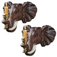 thumbnail image 2 of Design Toscano Applique Murale Éléphant - Ensemble de Deux, 12 Pouces, 2 of 4
