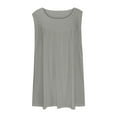 thumbnail image 6 of Bovxnpu Womens Plus Size Tops, Plus Size Tank Tops for Women Summer Sleeveless Crew Neck T-Shirts Tops Pleated Casual Tees Tunics Shirts XXXL, 6 of 6