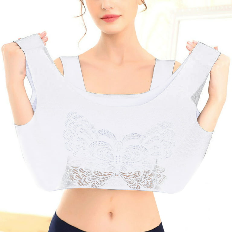 Pgeraug bras for women Plus Size Underwire Trackless Ice Silk