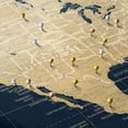 thumbnail image 3 of Elephant Stock Adventure Awaits World Map With Push Pins Wall Art - Map Canvas Art - 24" x 16", 3 of 8