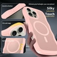 thumbnail image 3 of Magnetic For iPhone 12 Pro Max Phone Case,Compatible with Mag-Safe,Wavy Frame Cute Design,For Women Men,Shockproof Protective Anti-fall Rugged Frosted Translucent Slim Phone Case,Pink, 3 of 6