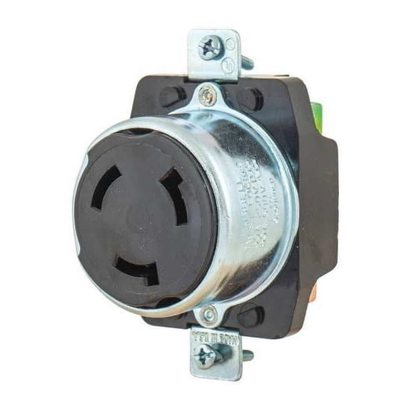 Bryant Locking Receptacle,Blk,600VAC/250VDC,50A 3769