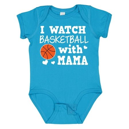 

Inktastic I Watch Basketball with Mama Gift Baby Boy Bodysuit