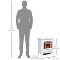 thumbnail image 3 of HOMCOM Freestanding Electric Fireplace, Adjustable Realistic Flame Effect, 3 of 10