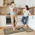 thumbnail image 6 of White Plaid Buffalo Rooster Kitchen Rugs and Mats Set 2 Piece Non Slip Washable Runner Rug Set of 2 for Floor Kitchen Laundry Home Decorative Welcome, 6 of 6