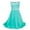 Turquoise, variant on YEAHDOR Kids Girls Lace Chiffon Flower Girl Dress Wedding Prom Dance Ball Gown Party Maxi Dress Lavender 14