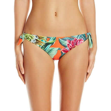 Mara Hoffman Side Tie Brazilian Bikini Bottoms Large Poppy Cactus