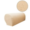 thumbnail image 2 of CUH Fabric Stretch Armrest Covers Non-Slip Slipcovers for Couches Sofa Yelllow 1 Pair, 2 of 5