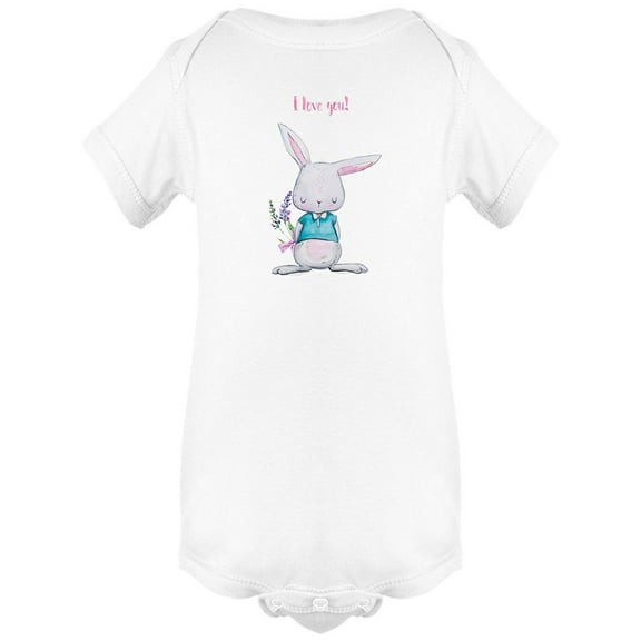 I Love You Cute Rabbit Doodle Bodysuit Infant -Image by Shutterstock, Newborn