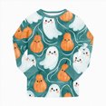 thumbnail image 4 of Futezty Toddler Boys Girls Halloween Pumpkin Pajamas Cute Ghost Print Pjs for Boy Jammies Little Kids Sleepwear Clothes Sets 2T-9T, 4 of 7