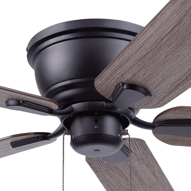 Matte Black Flush Mount Ceiling Fan