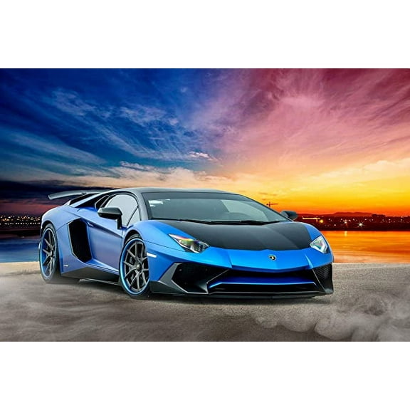 Iconic Arts Laminated 36x24 Poster: Lamborghini Aventador