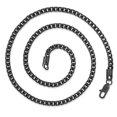 thumbnail image 3 of Crucible Jewelry Men's Black Plated Stainless Steel Rounded Franco Chain Necklace (5mm) - 24", 3 of 5