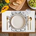thumbnail image 4 of Eucalyptus Grey Placemats Set of 12, Vintage Bottle Succulents Flower Stripes Placemats for Dining Table, Place Mats for Kitchen Tabletop, Waterproof Wipeable Dining Table Mats Set, 4 of 9
