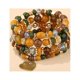 thumbnail image 3 of Pulsera de cristal en forma de corazón multicolor, moda étnica retro, exquisita pulsera para mujer, joyería con cuentas multicapa, 8 piezas Rojo Verde, 3 of 7