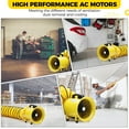 thumbnail image 3 of Portable Utility Blower Fan with PVC Duct Hose, 3300 r/min, 7-Blade Heavy-Duty Axial Exhaust Fan for Basements, Tunnels, Warehouses & Industrial Ventilation, 3 of 7