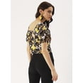 thumbnail image 3 of DressBerry Women’s Printed Cotton Flex Square Neck Top Front Buttoned Short Puffed Sleeves Waist Length Party Wear Light Weighted Casual Summer Top, 3 of 7