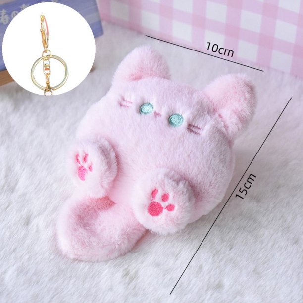LLavero de Animal de peluche suave Kawaii para niños, colgante de coche, bolsa de felpa, DIY baratija, juguetes de animales de peluche, 1 unidad