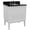 White, variant on Bellaterra Home 31" Single vanity in White finish top with Gray granite and rectangle sink