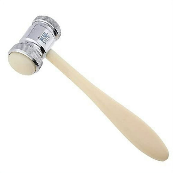 The Beadsmith Mini Plastic Mallet - Dual Head Hammer - 6.75 Inch Handle, 1.75 Inch Head - Use to Flatten and Shape Sheet Metal & Wire, Protect Wire with No Risk of Marring