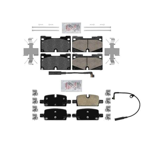AmeriPro Ceramic Front & Rear Disc Brake Pads Hardware for GMC Yukon 2021-2023