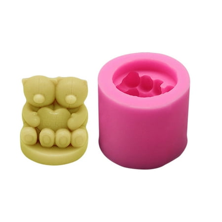 

TONKBEEY 3D Bear Shape Silicone Molds Fondant Cake Border Moulds DIY Chocolate Candy Mold