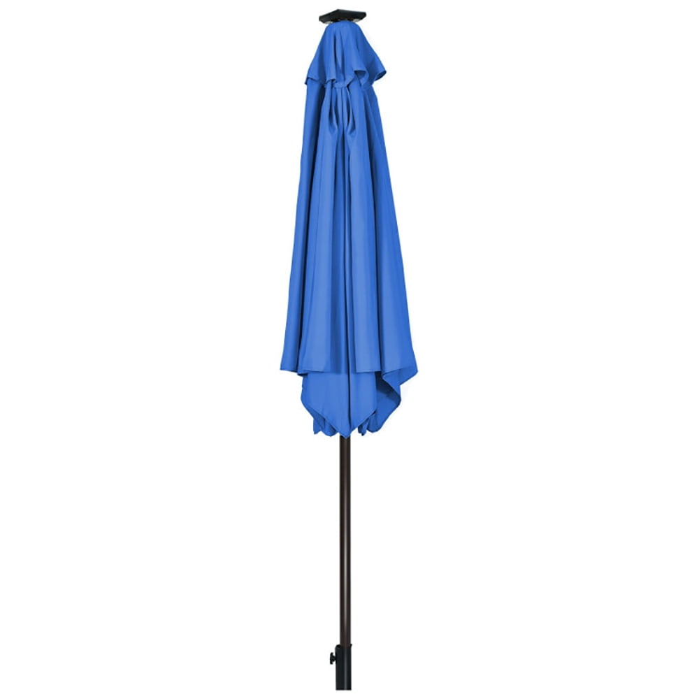 Aimee Lii 9 Feet Solar LED Lighted Patio Market Umbrella Tilt Adjustment Crank Lift, Table Umbrella Outdoor for Patio, Pool, Beach, Blue Aimee Lii 9 Feet Solar LED Lighted Patio Market Umbrella Tilt Adjustment Crank Lift, Table Umbrella Outdoor for Patio, Pool, Beach, Blue