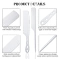 thumbnail image 3 of 2 Pieces Metal Tail Combs Silver Rat Tail Hair Combs Fine Cutting Comb Teasing Pintail Barber Comb Stainless Steel Hair Styling Cutting Comb (Rat Tail and Fine Cutting Comb), 3 of 4