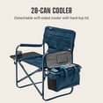 thumbnail image 2 of Flex 'N Go Outdoor Folding Chair for Camping with Table & Cooler, Sapphire, 2 of 7