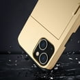 thumbnail image 3 of for iPhone 12 Mini Wallet Case with Sliding Door Hidden Pocket Credit Card Holder Dual Layer Heavy Duty Shockproof Hard PC Hybrid TPU Phone Flip Protective Cover for iPhone 12 Mini, Gold, 3 of 8