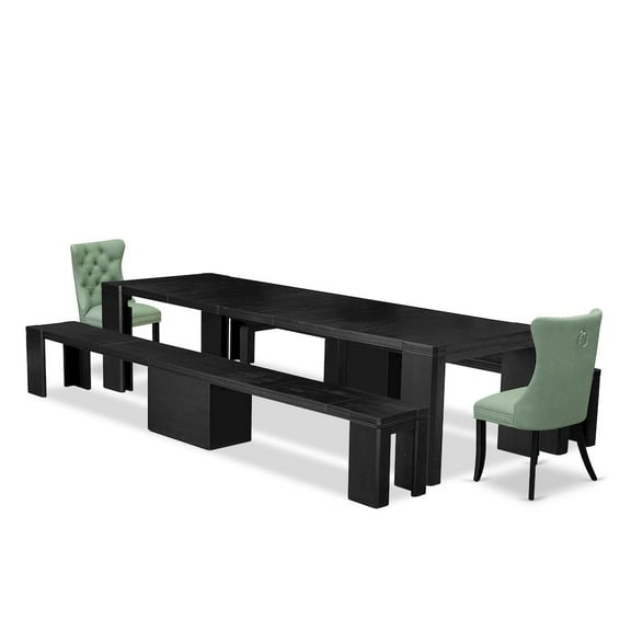 Luxe by East West Furniture 5-piece Dining Room Table Set a Rectangular Kitchen Table