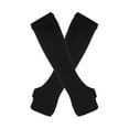 thumbnail image 2 of Becaristey Over Knee Socks Easy To Wear Highly Elastic And Durable Soft And Breathable Comfortable To Wear Polyester Easy To Match Black 1Set, 2 of 6