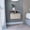 Gray, variant on Dark walnut color floating nightstand / Ample top and two-tier shelf for easy access