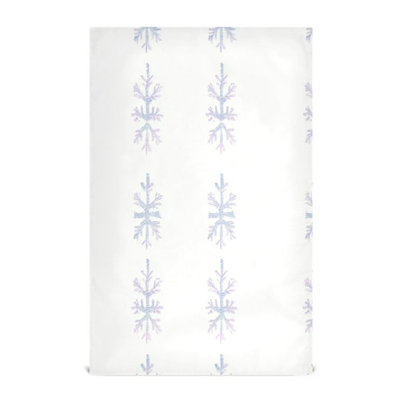 Snowflake Pattern Decorative Waffle Towel Kitchen Dishcloth 28x18in Multi-Use Tea Towel