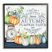 Stupell Industries Autumn Harvest Festival Holiday Painting Black Framed Art Print Wall Art, 24 x 24