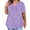 #Print-Purple, variant on Jewelreauty Women Plus Size Summer Tops Casual Notch Neck Short Sleeve Print Tunic Blouses Shirts