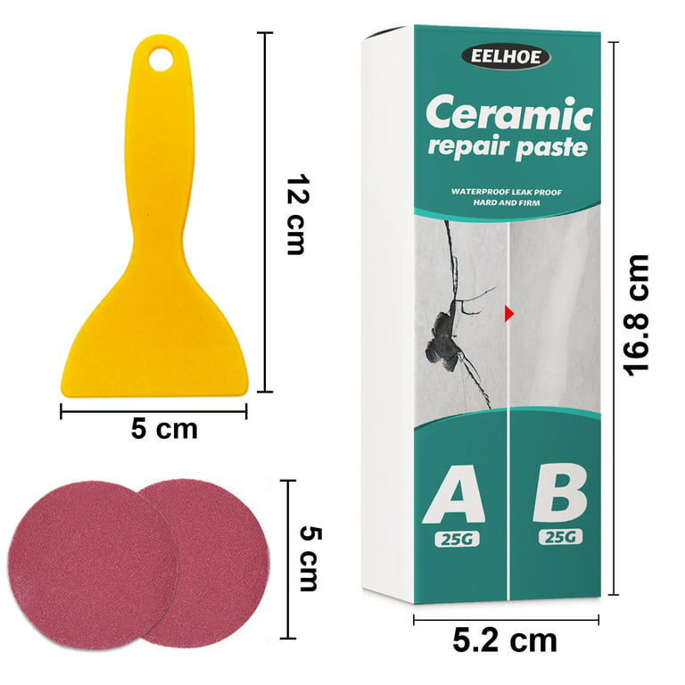 Dezsed Tile Repair Glue Set Crack Repair Agent Ceramic Adhesive on Clearance White, Size: 1XL