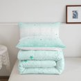 thumbnail image 5 of meiyoeat Minimalist Sequin Print Full Size Comforter Sets,Cute Stars Pattern Bedding Comforter Set For Girls,Reversible,3pcs,1 Comforter and 2 Pillowcases, 5 of 7